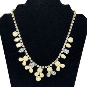 Kate Spade Off-White and Gold Secret Garden Pave Necklace